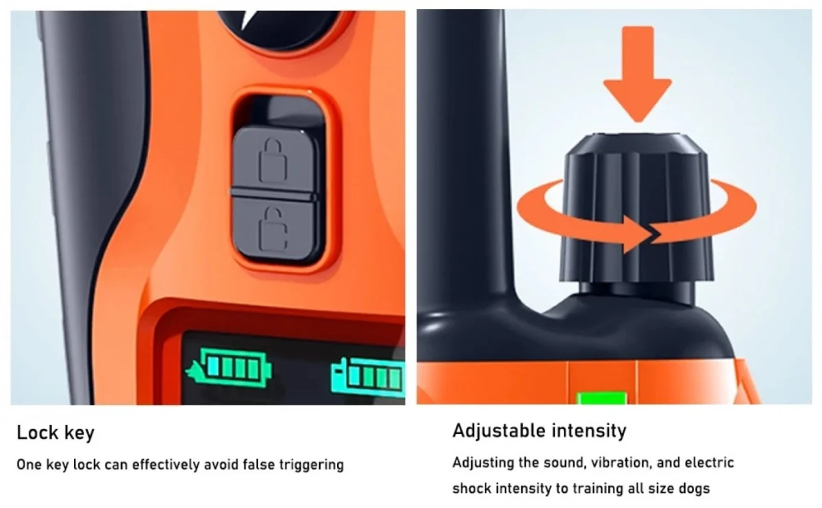 Ηλεκτρονικό Κολάρο Εκπαίδευσης Σκύλων με Τηλεχειριστήριο για 2 Σκύλους – Εμβέλεια 1000μ