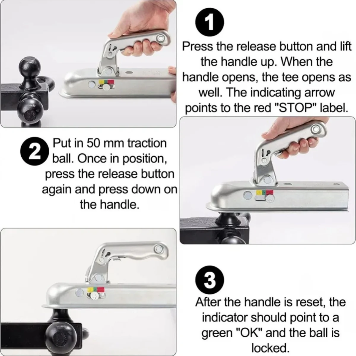 50x50mm Στρογγυλή Χούφτα Κοτσαδόρου W15182-2