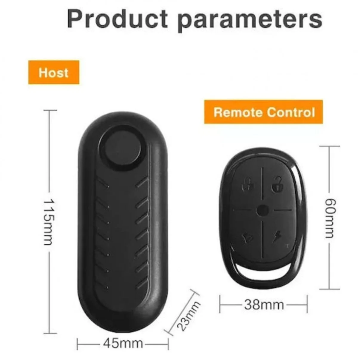 Ασύρματο Σύστημα Συναγερμού για Ποδήλατο με Αισθητήρα Κραδασμών & Τηλεχειριστήριο ZDFD200E