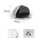 25x44mm Στοπ Πόρτας Ανοξείδωτο Ατσάλι - Ασημί/Γκρι