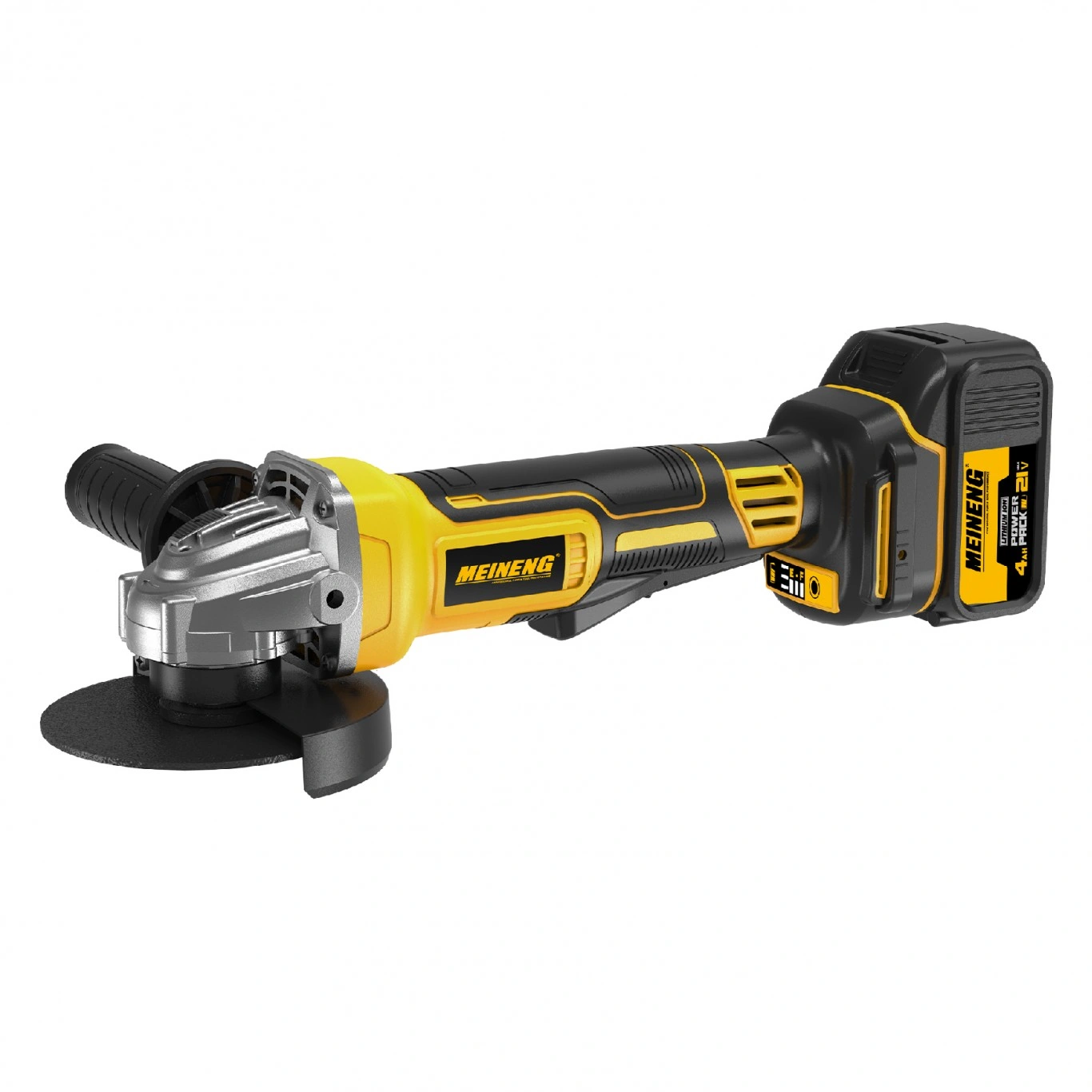 Επαναφορτιζόμενος Γωνιακός Τροχός 21V Brushless 115mm Meineng 4503 με 2 Μπαταρίες Επαναφορτιζόμενος Γωνιακός Τροχός 21V Brushless 115mm Meineng 4503 με 2 Μπαταρίες