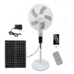 40cm Επιδαπέδιος Ηλιακός Πτυσσόμενος Ανεμιστήρας 20W με Επαναφορτιζόμενη Μπαταρία 18000mAh & Τηλεχειρηστήριο - 5 Λεπίδες