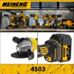 Επαναφορτιζόμενος Γωνιακός Τροχός 21V Brushless 115mm Meineng 4503 με 2 Μπαταρίες