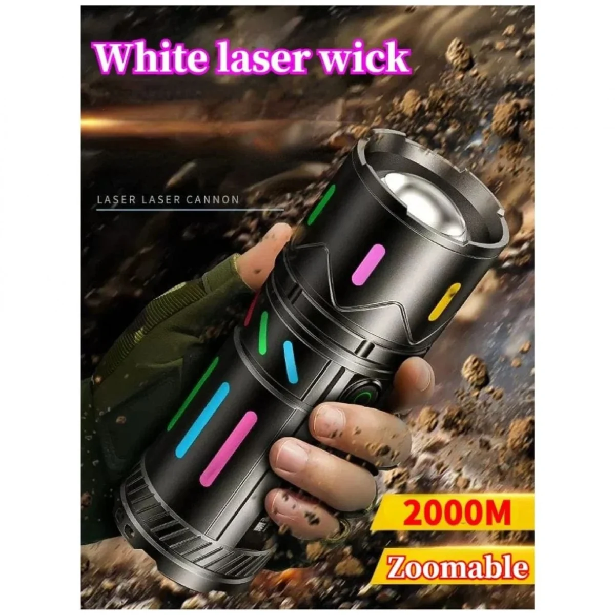 Επαναφορτιζόμενος Αδιάβροχος LED Φακός με Zoom και 5 Λειτουργίες Φωτισμού Ισχυρός και Φωτεινός BL-6619-1