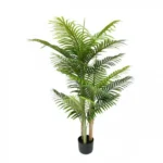 150cm Τεχνητό Διακοσμητικό Φυτό Φοίνικας με 3 Κορμούς σε Γλάστρα