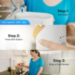 Φορητό USB Κλιματιστικό με Υδρονέφωση & Φωτισμό RGB - Λευκό Arrango