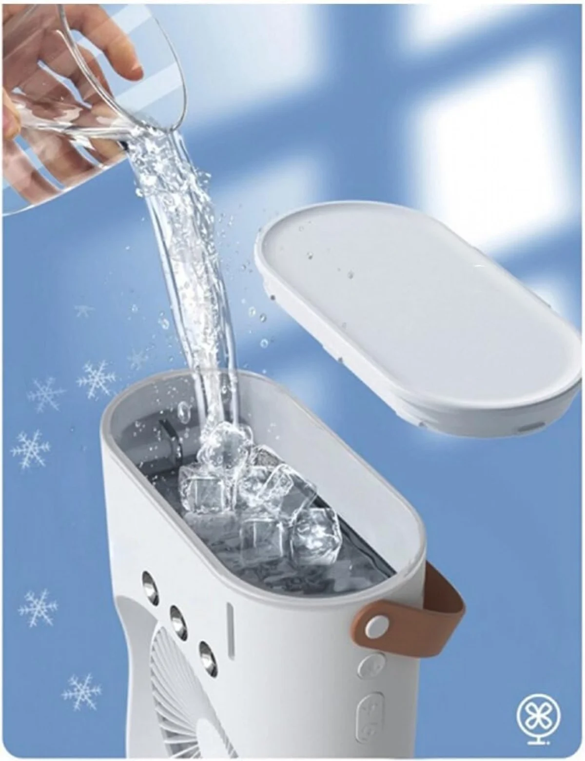 Φορητό USB Κλιματιστικό με Υδρονέφωση & Φωτισμό RGB - Λευκό Arrango