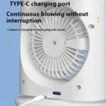 Φορητό USB Κλιματιστικό με Υδρονέφωση & Φωτισμό RGB - Λευκό Arrango