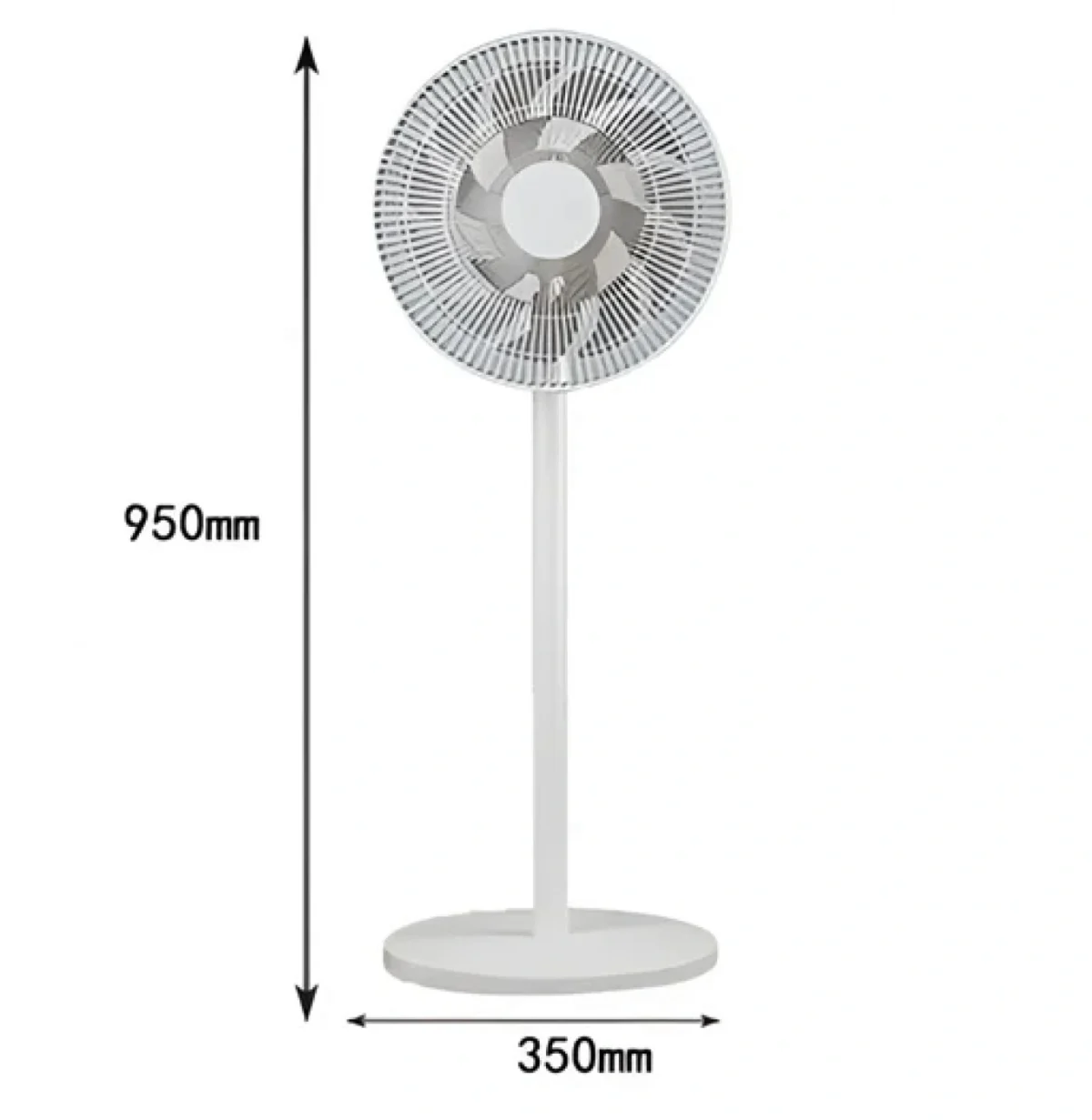 950x350mm - Ανεμιστήρας Ορθοστάτης Δαπέδου 220V Λευκός