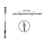 120-210cm Μεταλλικό Κουρτινόξυλο Πτυσσόμενο Μαύρο/Χρυσό Φ16-19mm