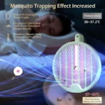 Πτυσσόμενη Ηλεκτρική Ρακέτα Κουνουπιών με UV Λάμπα & USB Φόρτιση - Arrango