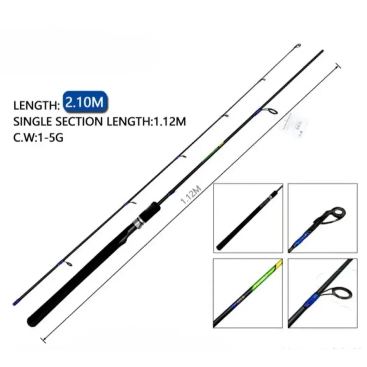 21cm Καλάμι Ψαρέματος Spinning (1-5g) – Ελαφρύ & Ακριβές 38209