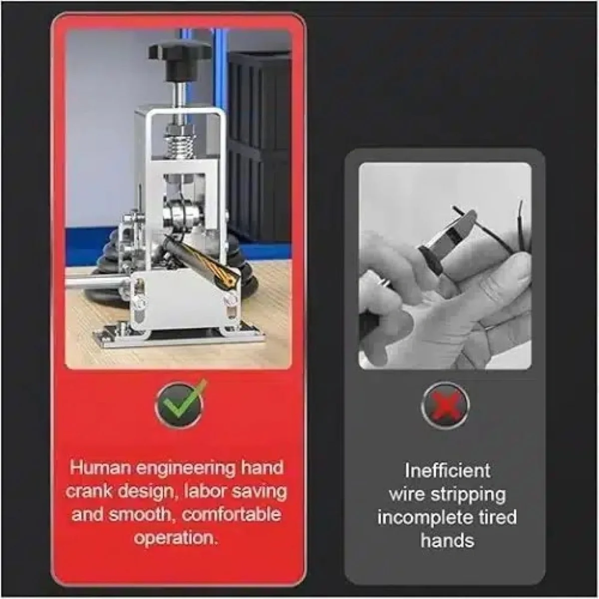 Πολυλειτουργικό Χειροκίνητο Μηχάνημα Απογύμνωσης Καλωδίων (1-25mm) με Μανιβέλα