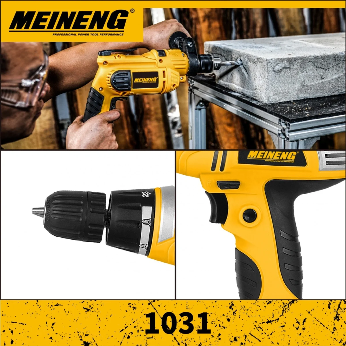 Ηλεκτρικό Δραπανοκατσάβιδο 500W 10mm Κίτρινο – Ιδανικό για Διάτρηση & Βίδωμα Ελαφρύ & Αποδοτικό