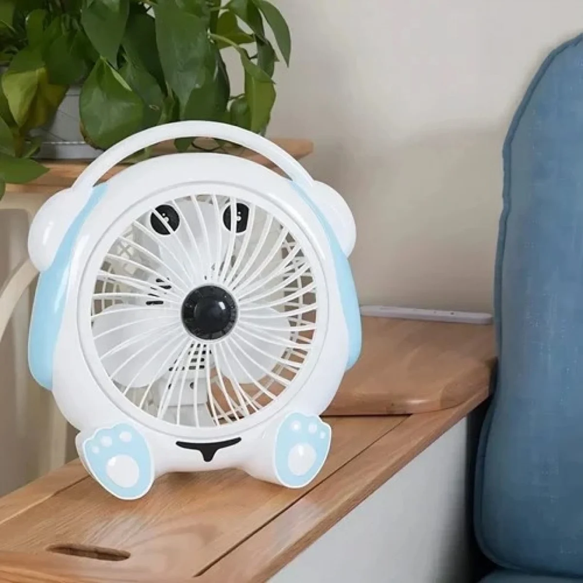 29x27cm Επαναφορτιζόμενος Μίνι Ανεμιστήρας σε Σχήμα Αρκουδάκι