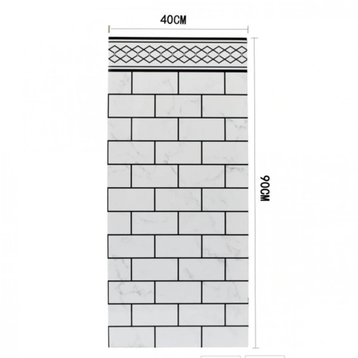 40cmx90cm Αυτοκόλλητα Τοίχου – Ανάγλυφη Ταπετσαρία Τούβλο 5 Τεμάχια 37876 - ZE-020