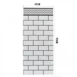 40cmx90cm Αυτοκόλλητα Τοίχου – Ανάγλυφη Ταπετσαρία Τούβλο 5 Τεμάχια 37876 - ZE-020