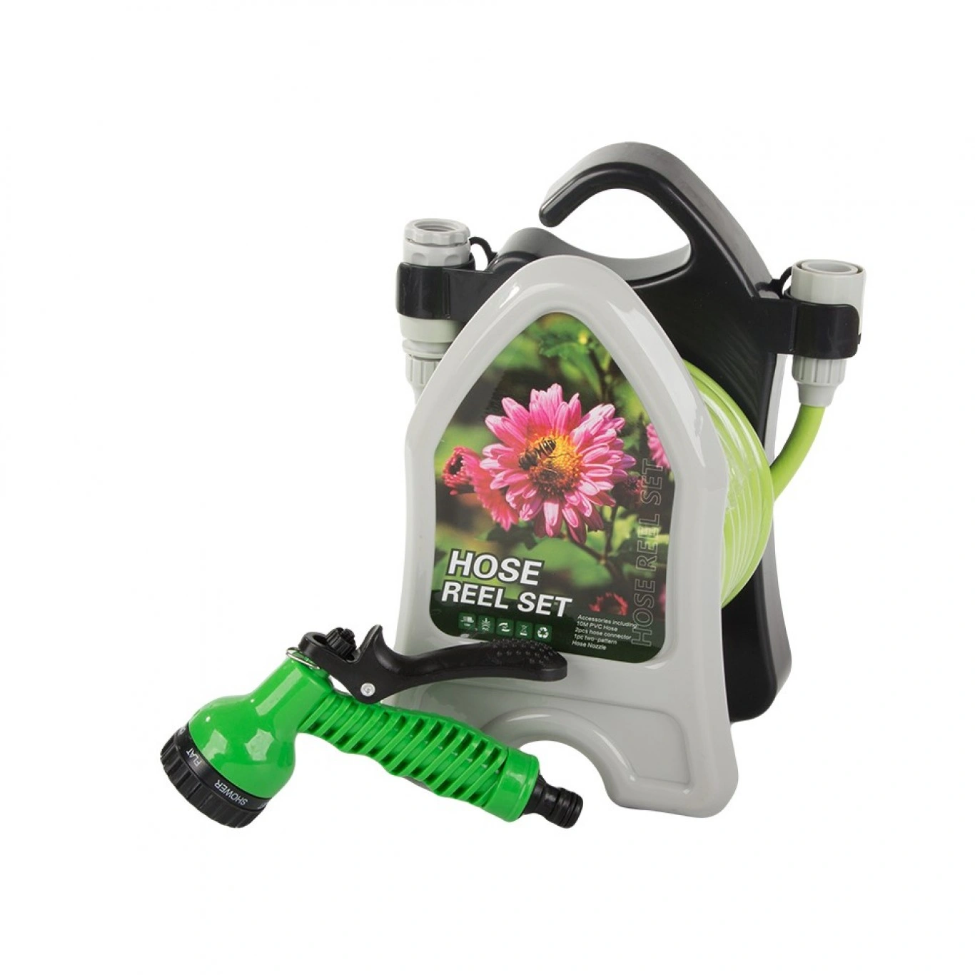 10 m Λάστιχο Ποτίσματος Κήπου με Πιστόλι & Βάση Στήριξης – 7 Μοτίβα Ψεκασμού, Ταχεία Σύνδεση 1/2” 10 m Λάστιχο Ποτίσματος Κήπου με Πιστόλι & Βάση Στήριξης – 7 Μοτίβα Ψεκασμού, Ταχεία Σύνδεση 1/2”