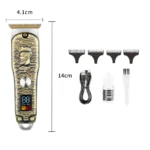 Επαναφορτιζόμενη Κουρευτική Μηχανή με Οθόνη LED Kemei KM-077