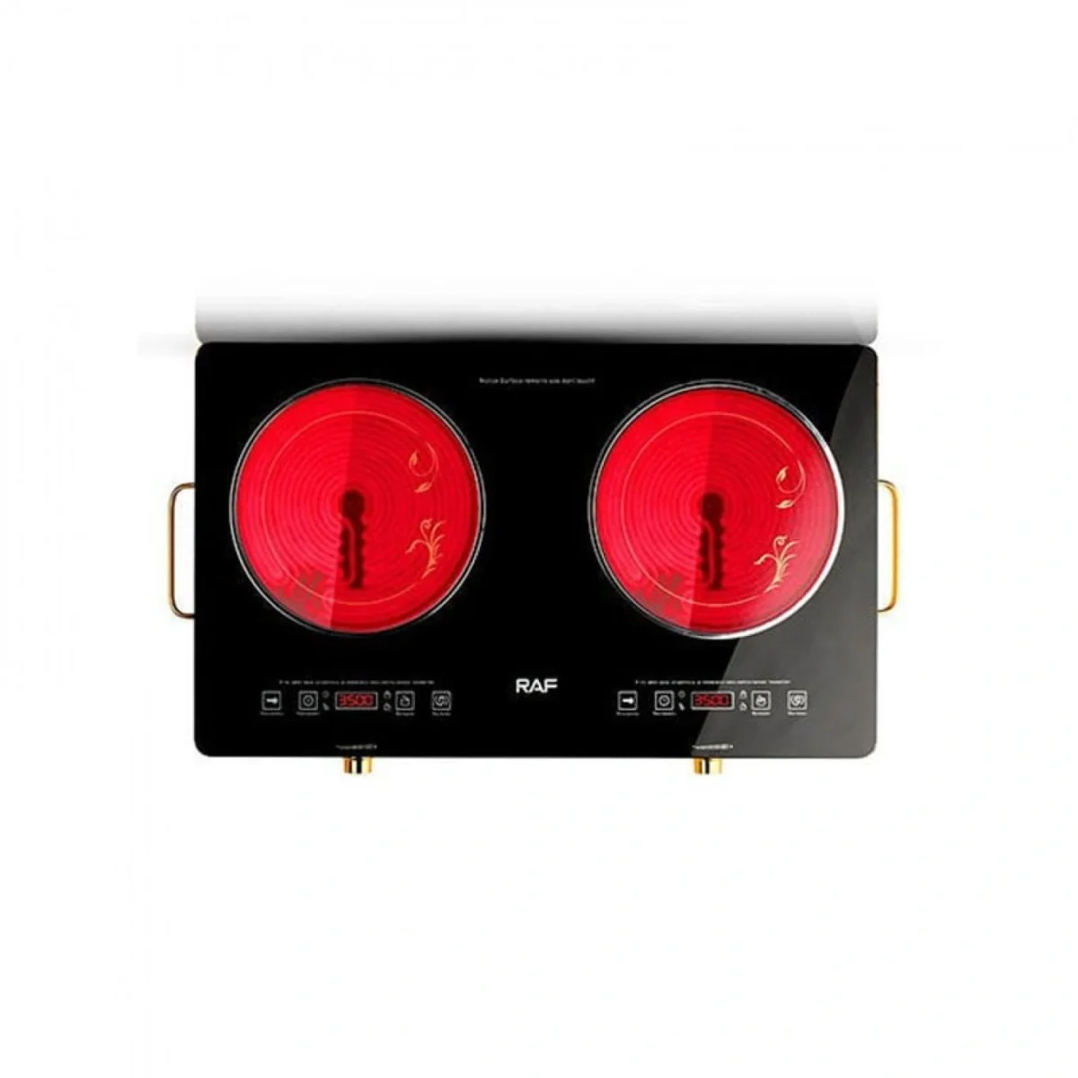 4800W Επιτραπέζια Διπλή Εστία Κεραμική με Διακόπτες Αφής RAF R.8088