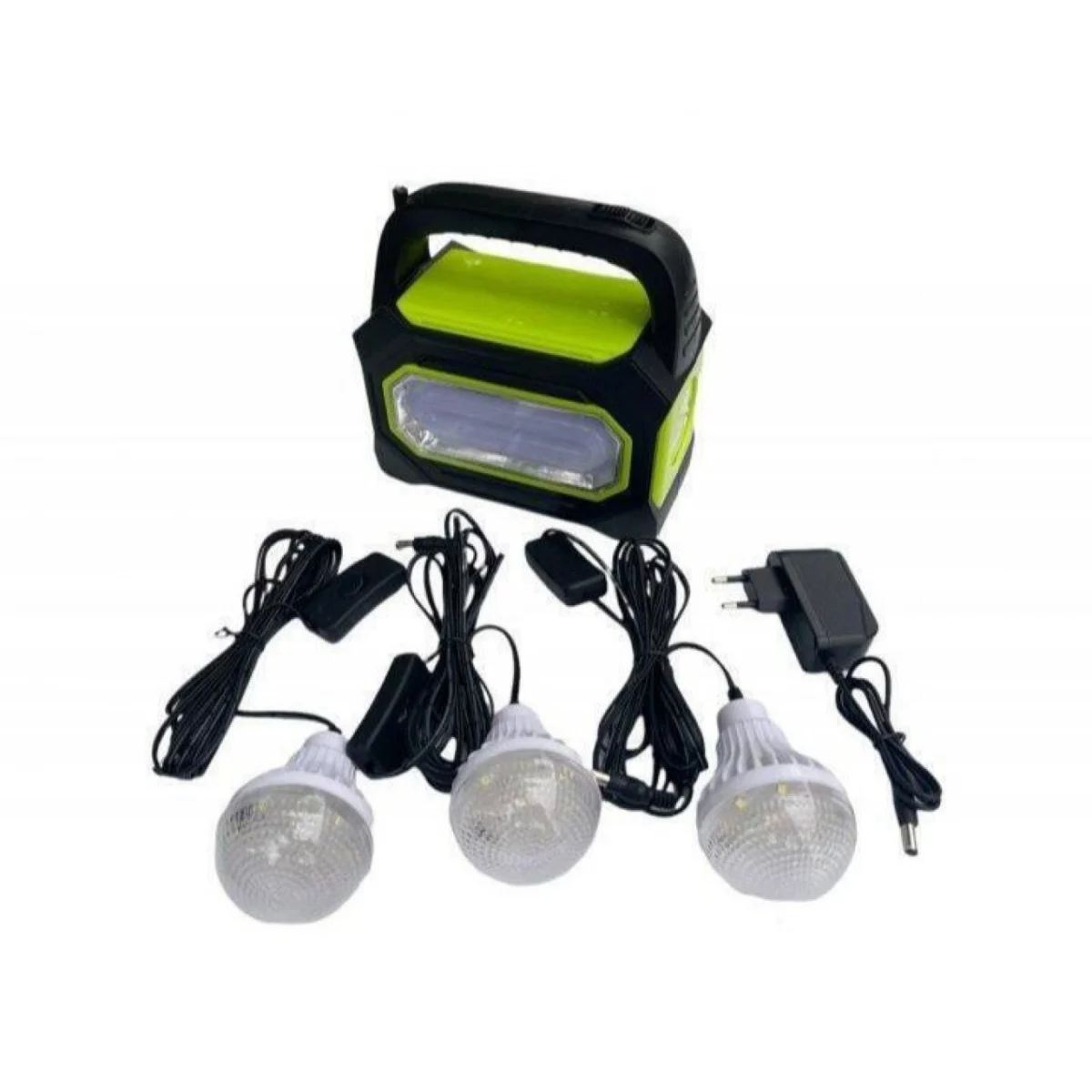 30W Ηλιακό Σύστημα Φωτισμού με Φακό, Φορτιστή, 3 Λάμπες & Φωτισμό Χώρου – GDPLUS GD-8073
