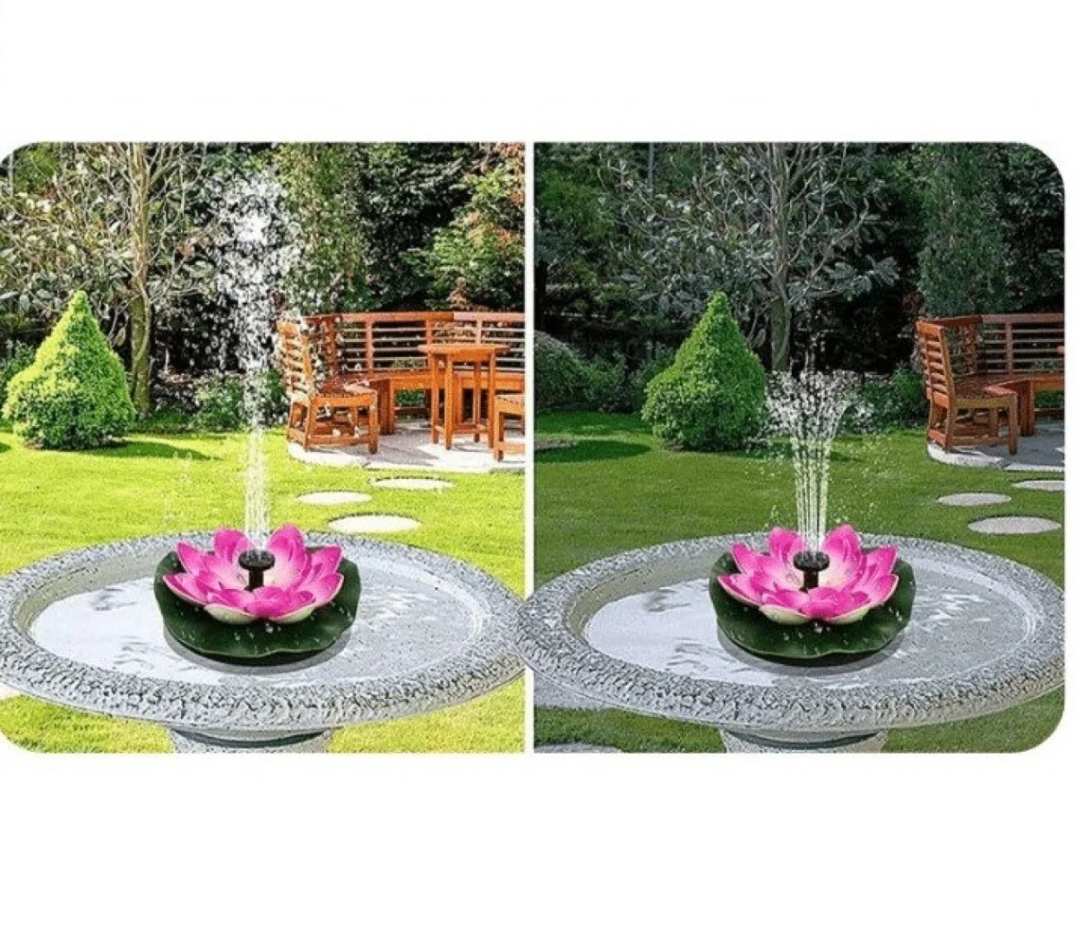 17cm Ηλιακό Συντριβάνι Νούφαρο για Λίμνες & Πισίνες - Solar Powered Fountain & Pond Pump