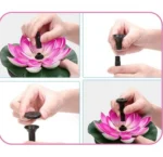 17cm Ηλιακό Συντριβάνι Νούφαρο για Λίμνες & Πισίνες - Solar Powered Fountain & Pond Pump