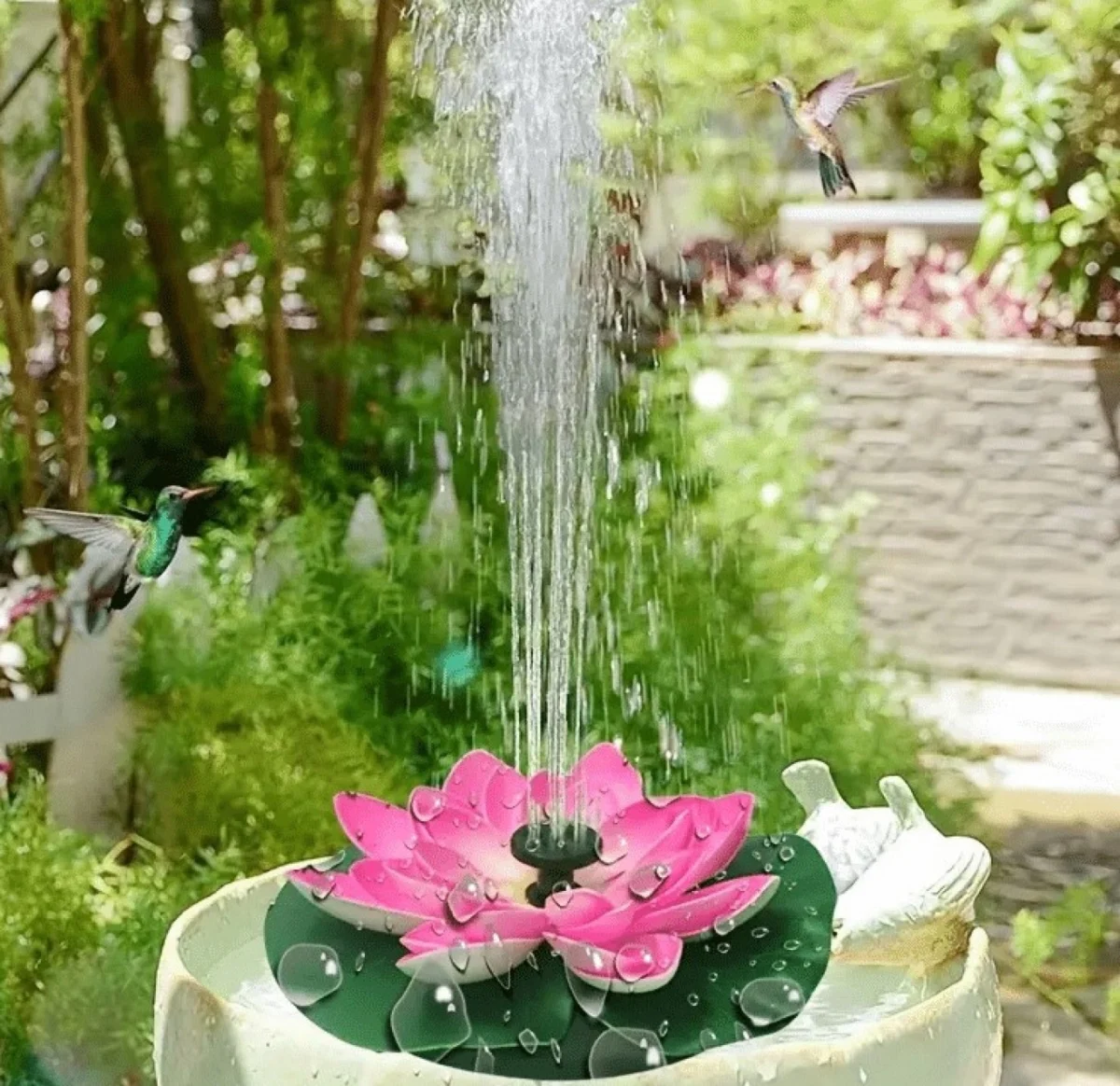 17cm Ηλιακό Συντριβάνι Νούφαρο για Λίμνες & Πισίνες - Solar Powered Fountain & Pond Pump