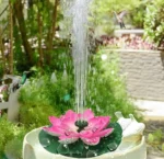 17cm Ηλιακό Συντριβάνι Νούφαρο για Λίμνες & Πισίνες - Solar Powered Fountain & Pond Pump