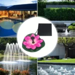 17cm Ηλιακό Συντριβάνι Νούφαρο για Λίμνες & Πισίνες - Solar Powered Fountain & Pond Pump