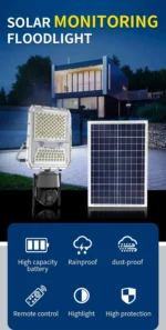Ηλιακός Προβολέας 152 Led με Κάμερα Παρακολούθησης Υψηλής Ανάλυσης 5 MP GD-JK300 GDSuper