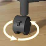 42x32x105cm Επιδαπέδια Μεταλλική Τροχήλατη Ραφιέρα Μπάνιου 2 Επιπέδων & Καλάθι Απλύτων Μαύρη