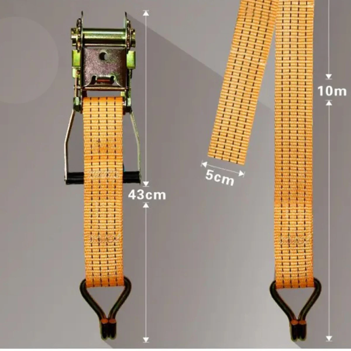 16720 Ιμάντας Δεσίματος - Πρόσδεσης Βαρέως Τύπου 50mm x 10m με Kαστάνια Σύσφιξης