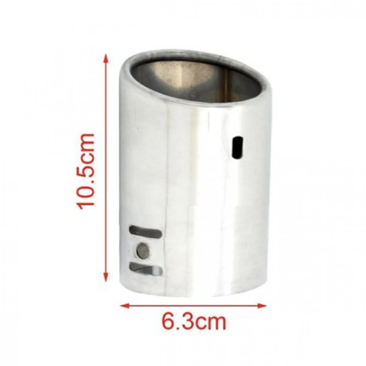 Διακοσμητικό Άκρο - Μπούκα Εξάτμισης Inox 63mmx105mm για Αυτοκίνητα 1.5L-1.8L