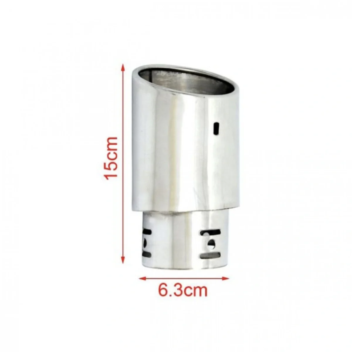 Διακοσμητικό Άκρο - Μπούκα Εξάτμισης Inox 63mmx150mm για Αυτοκίνητα 1.5L-1.8L