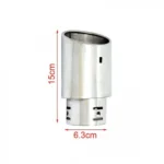 Διακοσμητικό Άκρο - Μπούκα Εξάτμισης Inox 63mmx150mm για Αυτοκίνητα 1.5L-1.8L