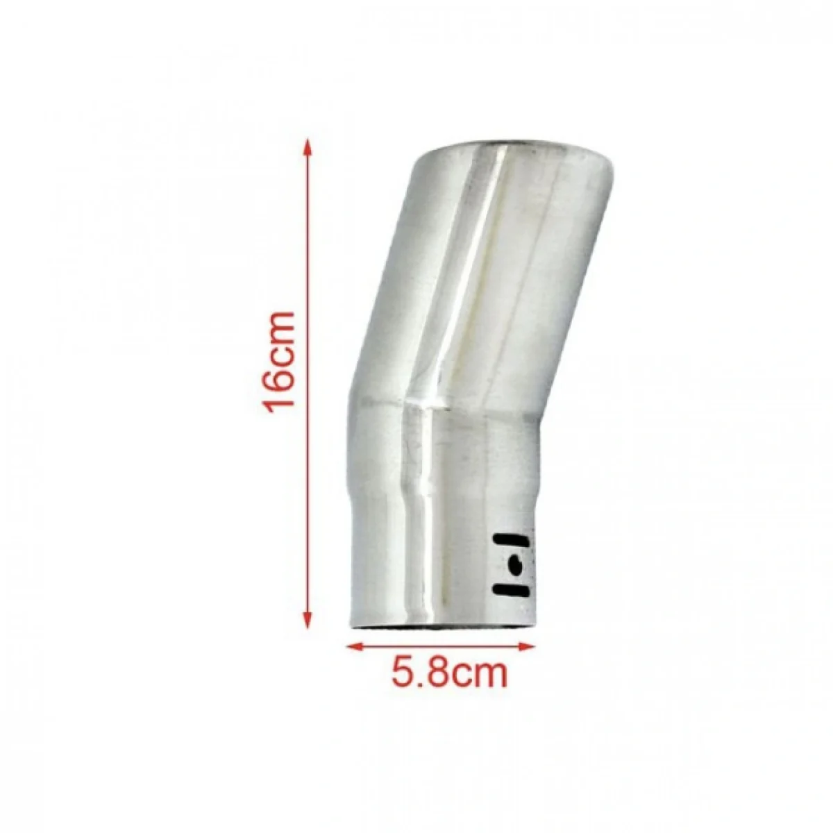 Κεκλιμένο Διακοσμητικό Άκρο - Μπούκα Εξάτμισης Inox 58mmx160mm για Αυτοκίνητα 1.5L-1.8L