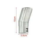 Κεκλιμένο Διακοσμητικό Άκρο - Μπούκα Εξάτμισης Inox 58mmx160mm για Αυτοκίνητα 1.5L-1.8L