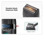 Επαναφορτιζόμενη Ξυριστική Μηχανή Αδιάβροχη με Οθόνη LED VGR V-308