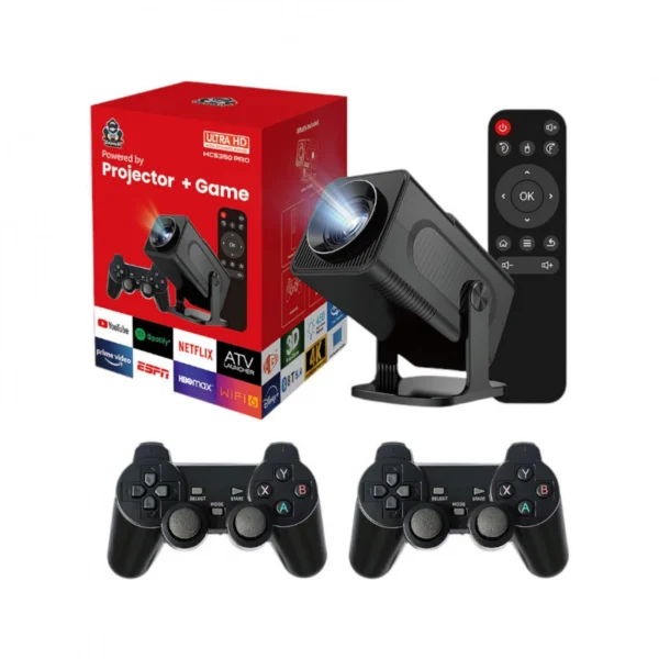 Κονσόλα Παιχνιδιών HCS350 με Παιχνίδια, Προβολέα Μεγάλης Οθόνης & 2 Ασύρματα Χειριστήρια