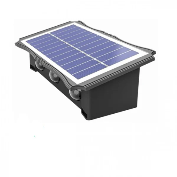 10,6x20,5x6,2cm Ηλιακό Φωτιστικό 5W με 3 Λάμπες & RGB Φωτισμό 3000K IP54