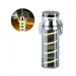 Αδιάβροχος Διπλός Επαναφορτιζόμενος USB Αναπτήρας με Φωτισμό, Πυξίδα & Φακό Εκτακτης Ανάγκης