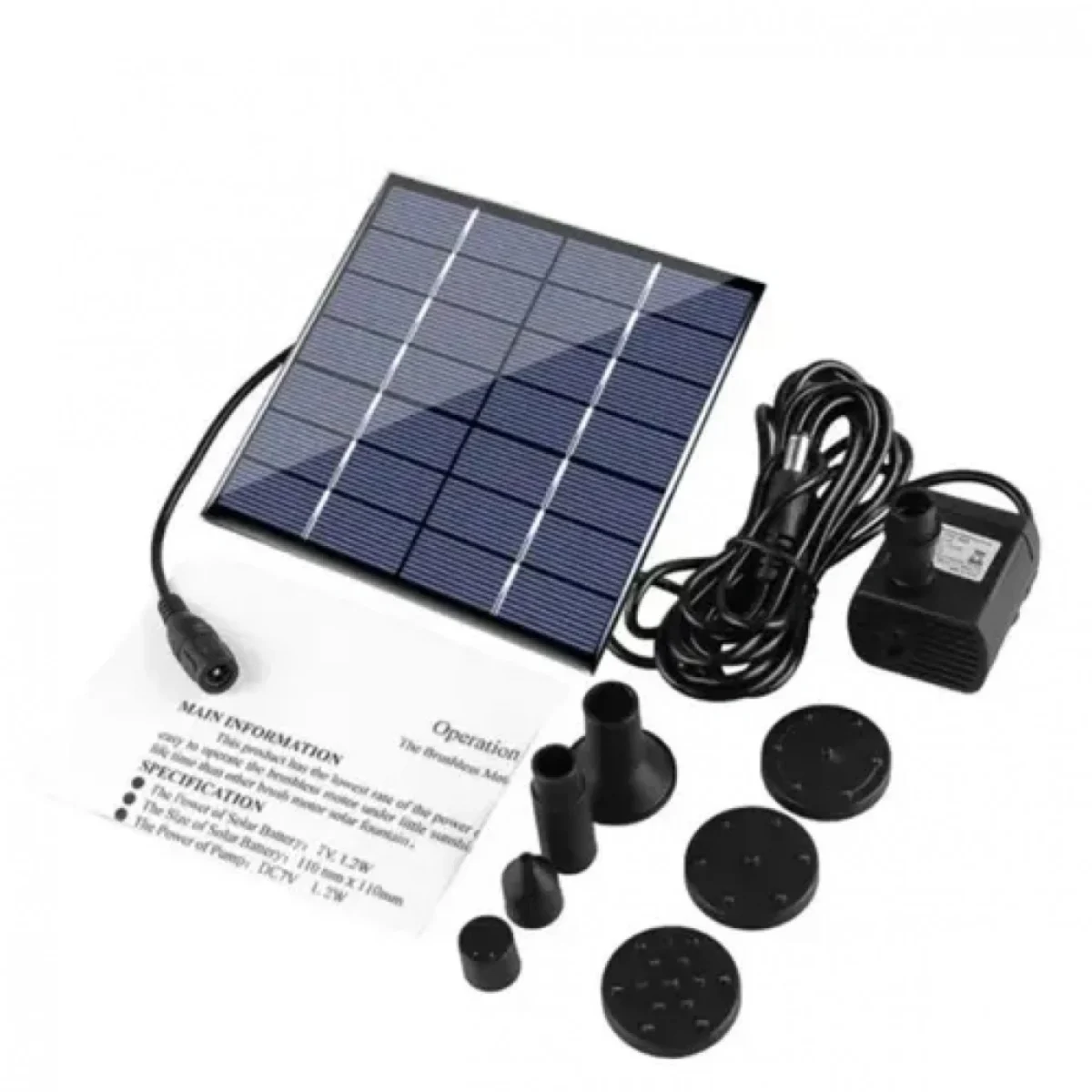 Ηλιακό Συντριβάνι Νερού για Λίμνες και Πισίνες – Solar Fountain Solar Powered Fountain & Pond Pump