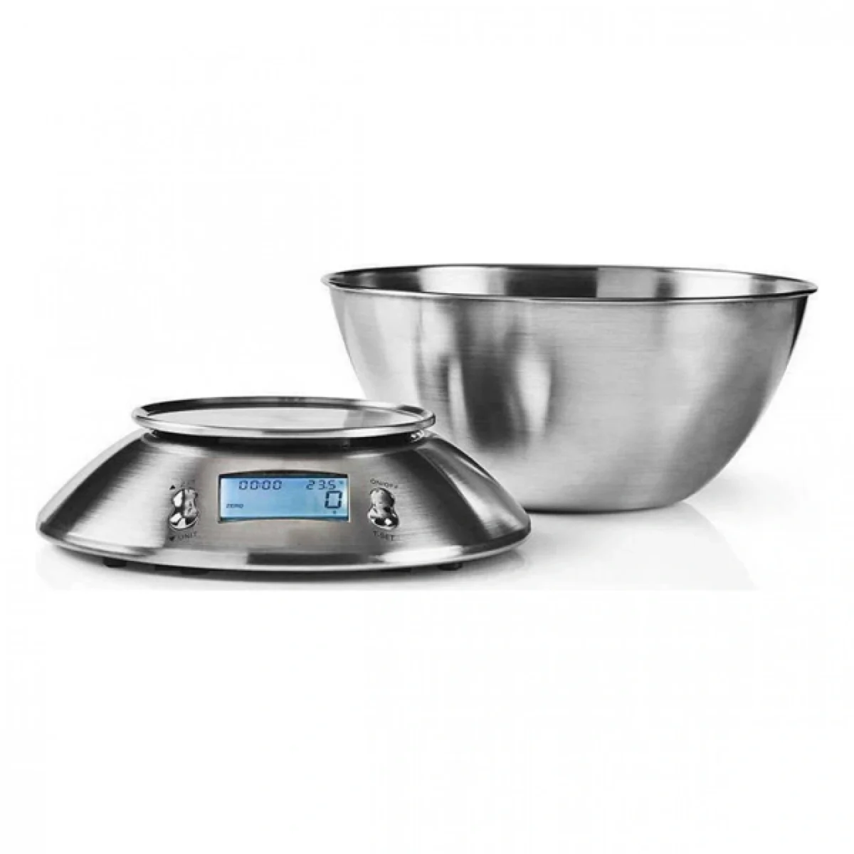 Ψηφιακή Ανοξείδωτη Ζυγαριά Κουζίνας & Χρονόμετρο 2 σε 1 5Kg