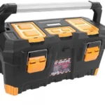 Εργαλειοθήκη Βαρέως Τύπου με Λαβή Αλουμινίου, Θήκες, Χάρακα & Μεταλλικά Κουμπώματα – Super Bag 22”