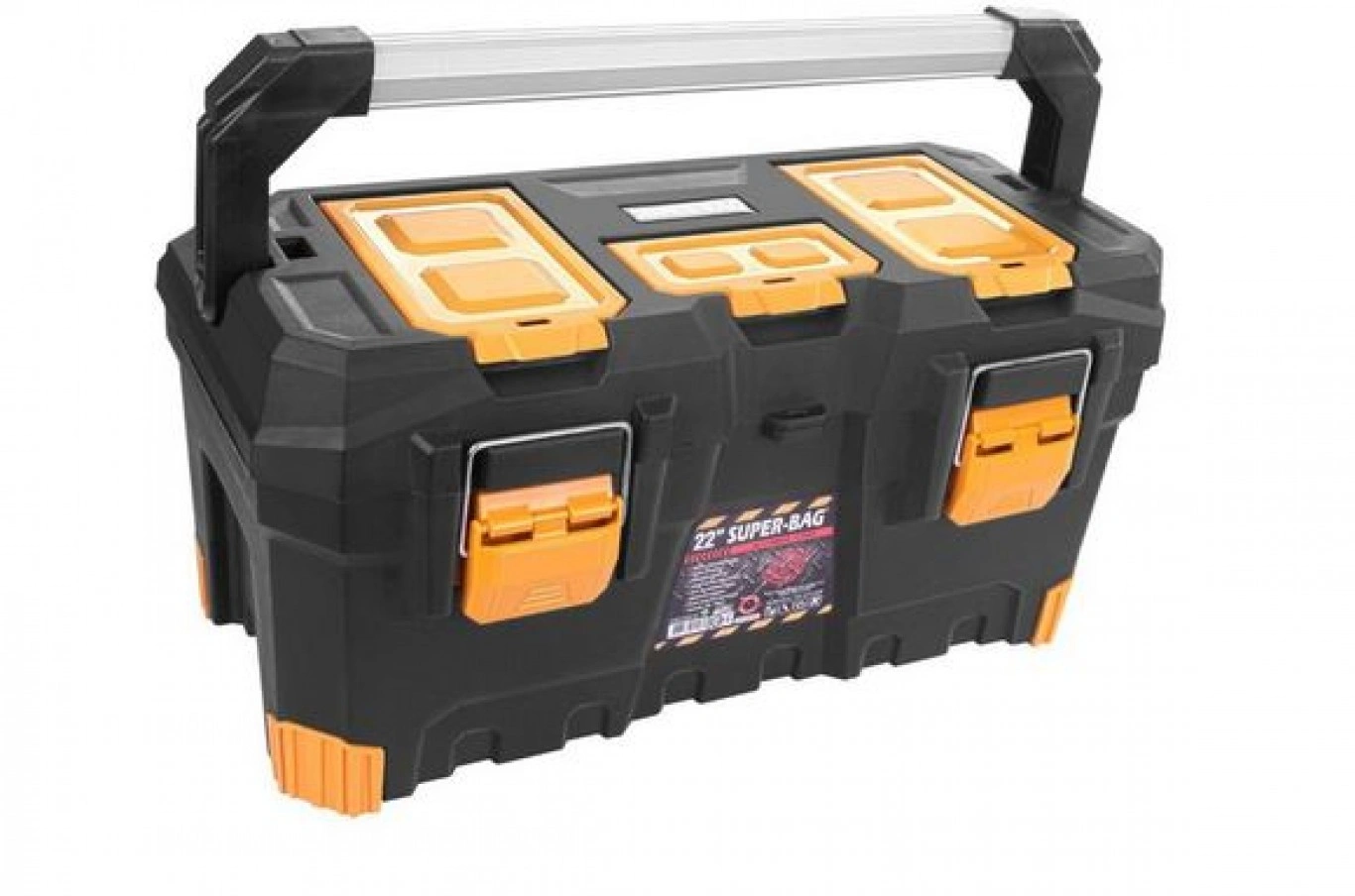 Εργαλειοθήκη Βαρέως Τύπου με Λαβή Αλουμινίου, Θήκες, Χάρακα & Μεταλλικά Κουμπώματα – Super Bag 22” Εργαλειοθήκη Βαρέως Τύπου με Λαβή Αλουμινίου, Θήκες, Χάρακα & Μεταλλικά Κουμπώματα – Super Bag 22”