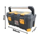 Εργαλειοθήκη Βαρέως Τύπου με Λαβή Αλουμινίου, Θήκες, Χάρακα & Μεταλλικά Κουμπώματα – Super Bag 22”