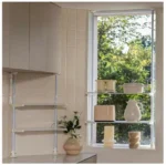 Ραφιέρα Κουζίνας με Ρυθμιζόμενο Ύψος 75-150εκ., Πλάτος 44εκ. και 2 Ράφια Βάθους 26εκ.