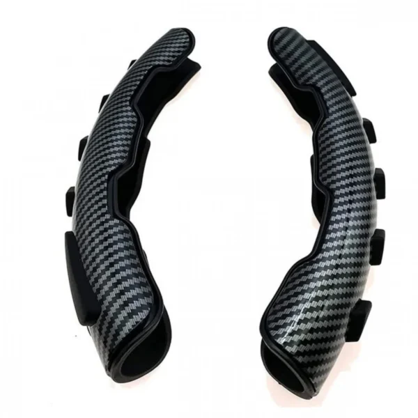 Σετ 2 Τεμαχίων Μισό Κάλυμμα Τιμονιού Τύπου Carbon με Αντιολισθητικές Προεξοχές