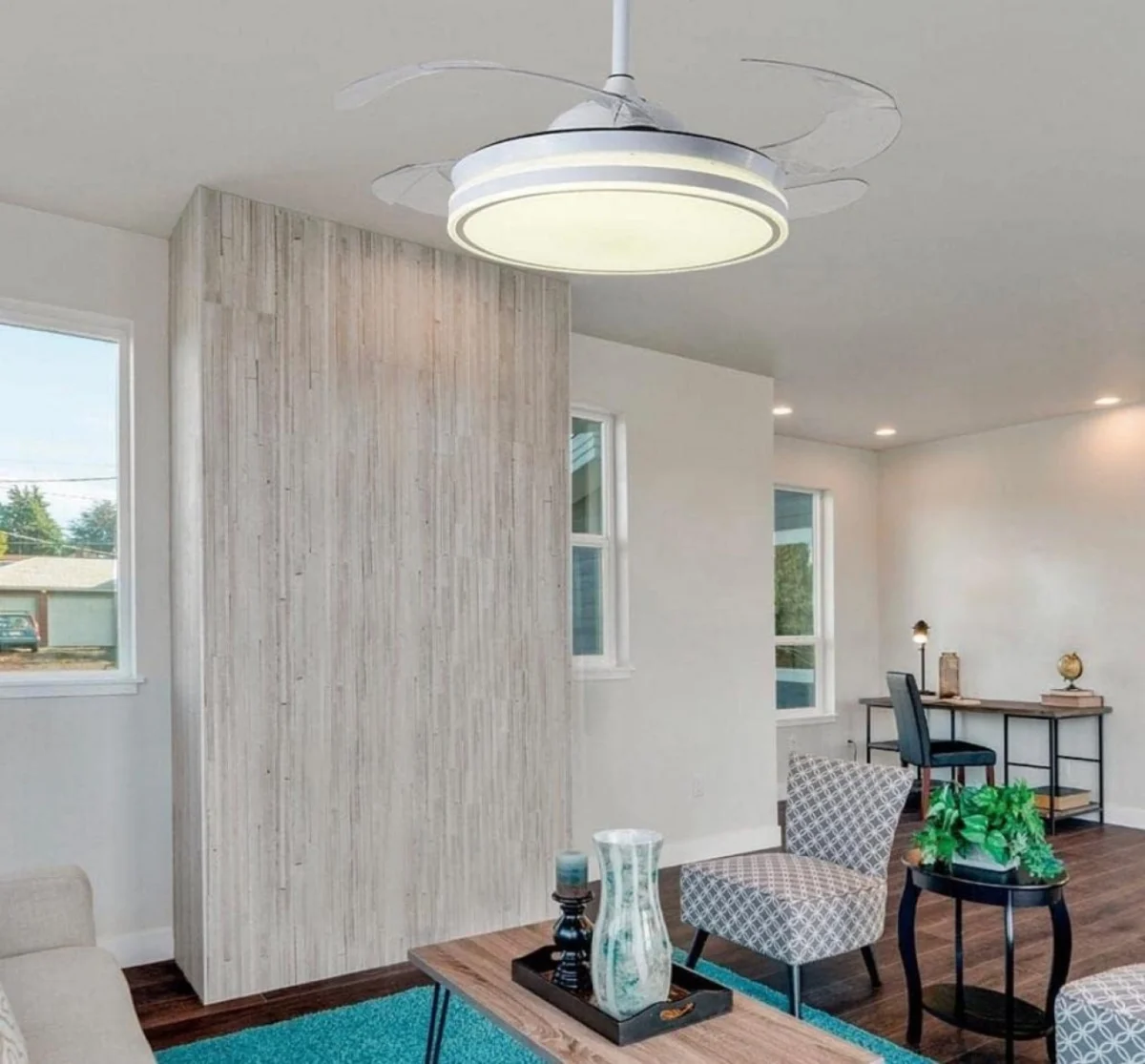 42” Ανεμιστήρας Οροφής με Αναδιπλούμενες Φτερωτές, LED 3 Αποχρώσεων 3000K/4000K/6000K & 6 Ταχύτητες - UNIVERSO